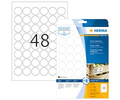 Kleebisetiketid Herma Power Labels (eriti tugeva liimiga) - Ø 30mm, 25 lehte